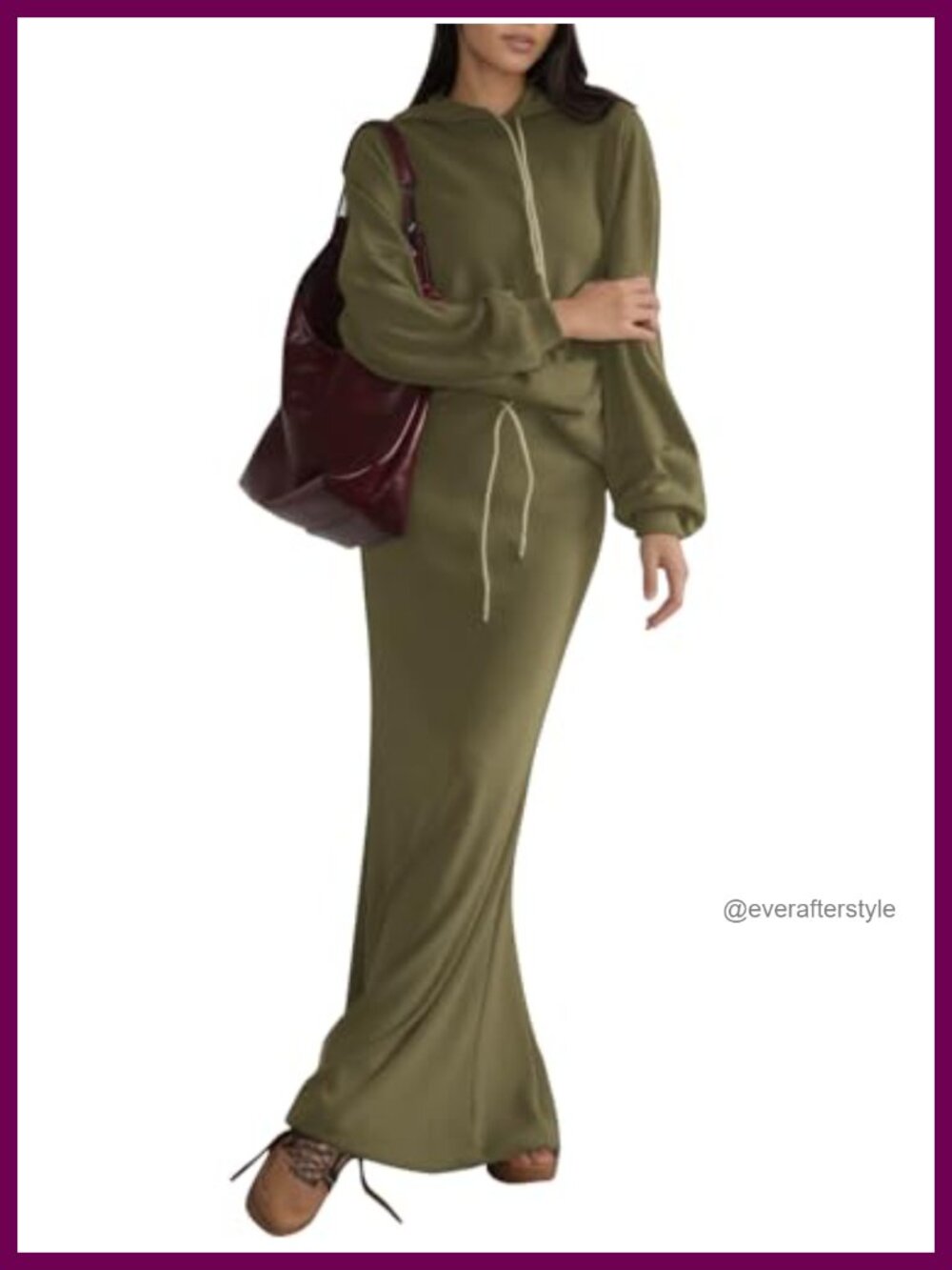 Women's 2 Piece Hoodie and Long Skirt Set Polyester Spandex